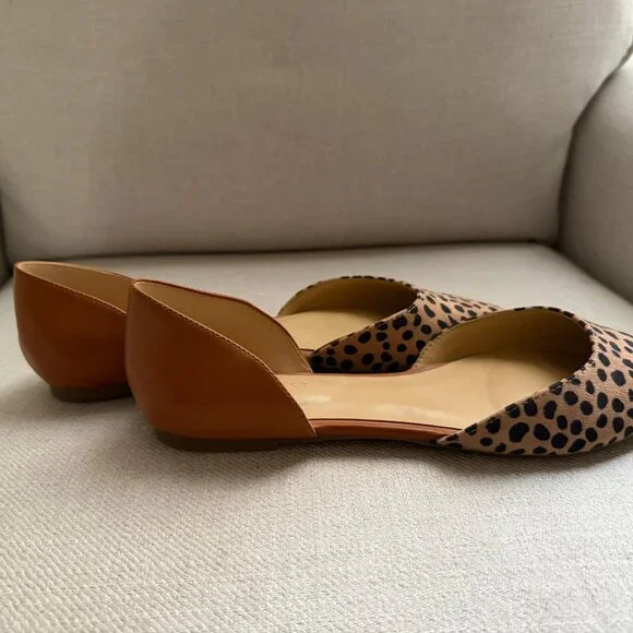 Nine West Tan Leopard Print D'Orsay Flats - Picture 5 of 6